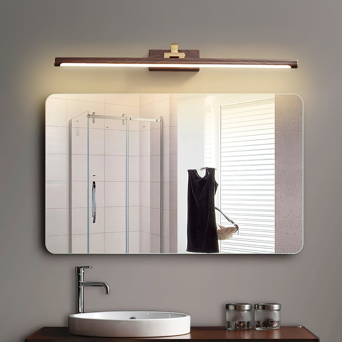 Tevelo Messing Minimalistische Wandleuchte