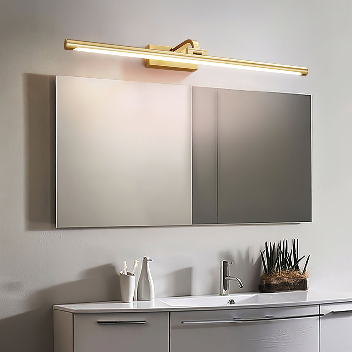 Tevelo Messing Minimalistische Wandleuchte