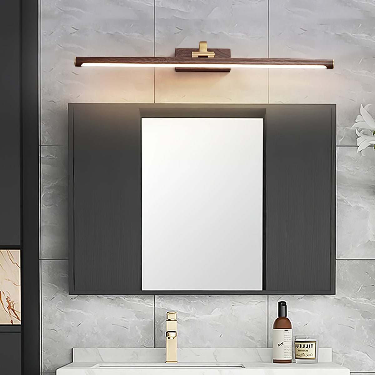 Tevelo Messing Minimalistische Wandleuchte