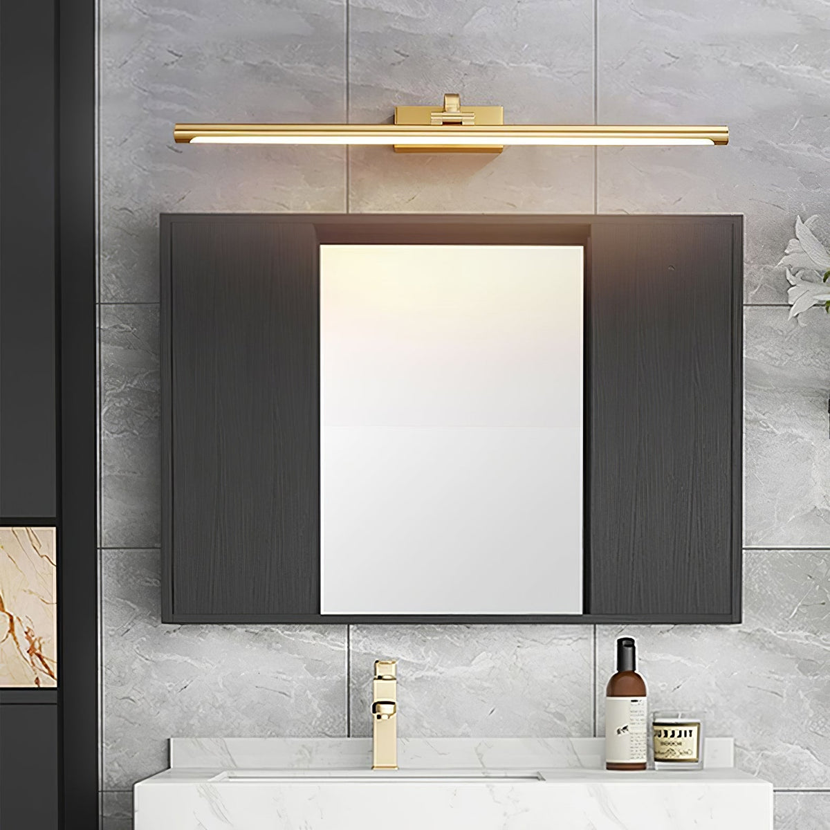 Tevelo Messing Minimalistische Wandleuchte