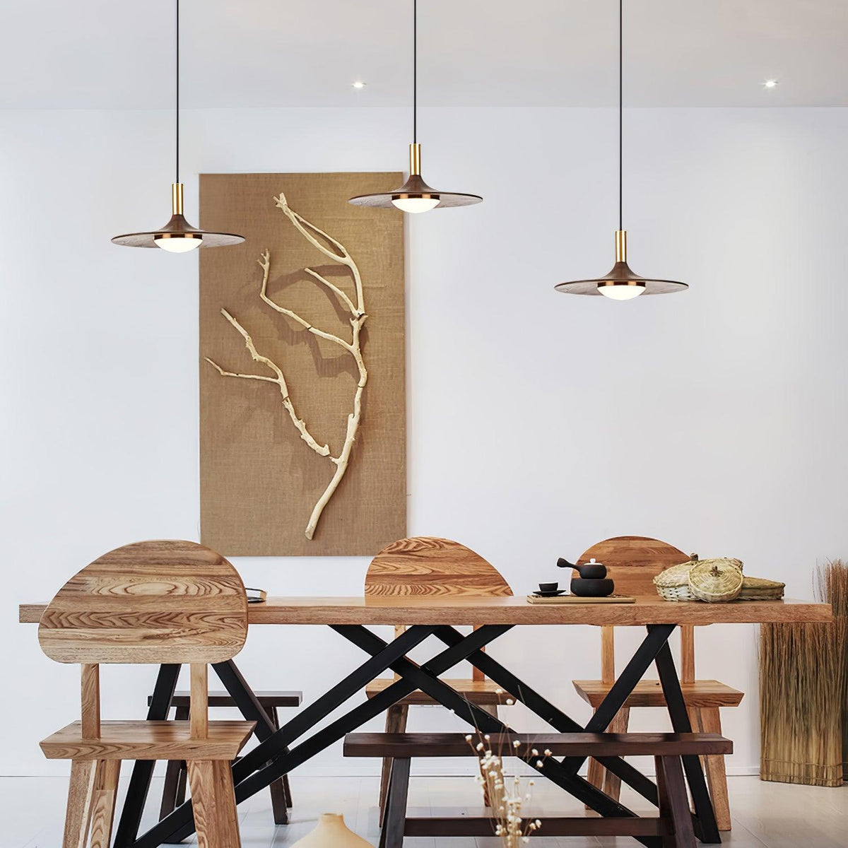Blythe moderne Pendelleuchte aus Holz
