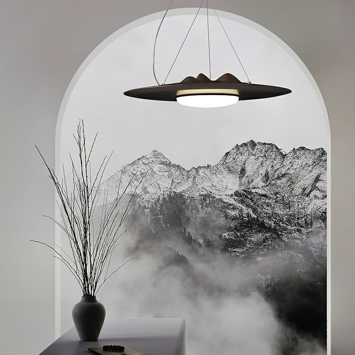 Vathea Premium Nordische Kunst-Holz-Pendelleuchte