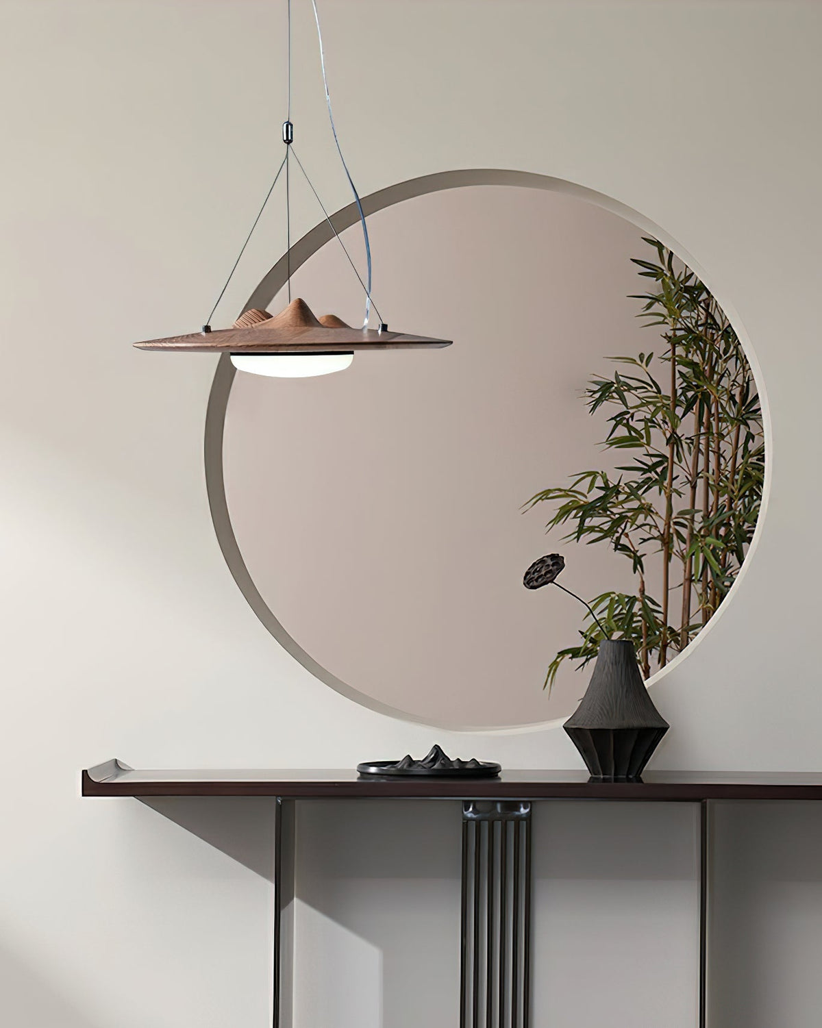Vathea Premium Nordische Kunst-Holz-Pendelleuchte