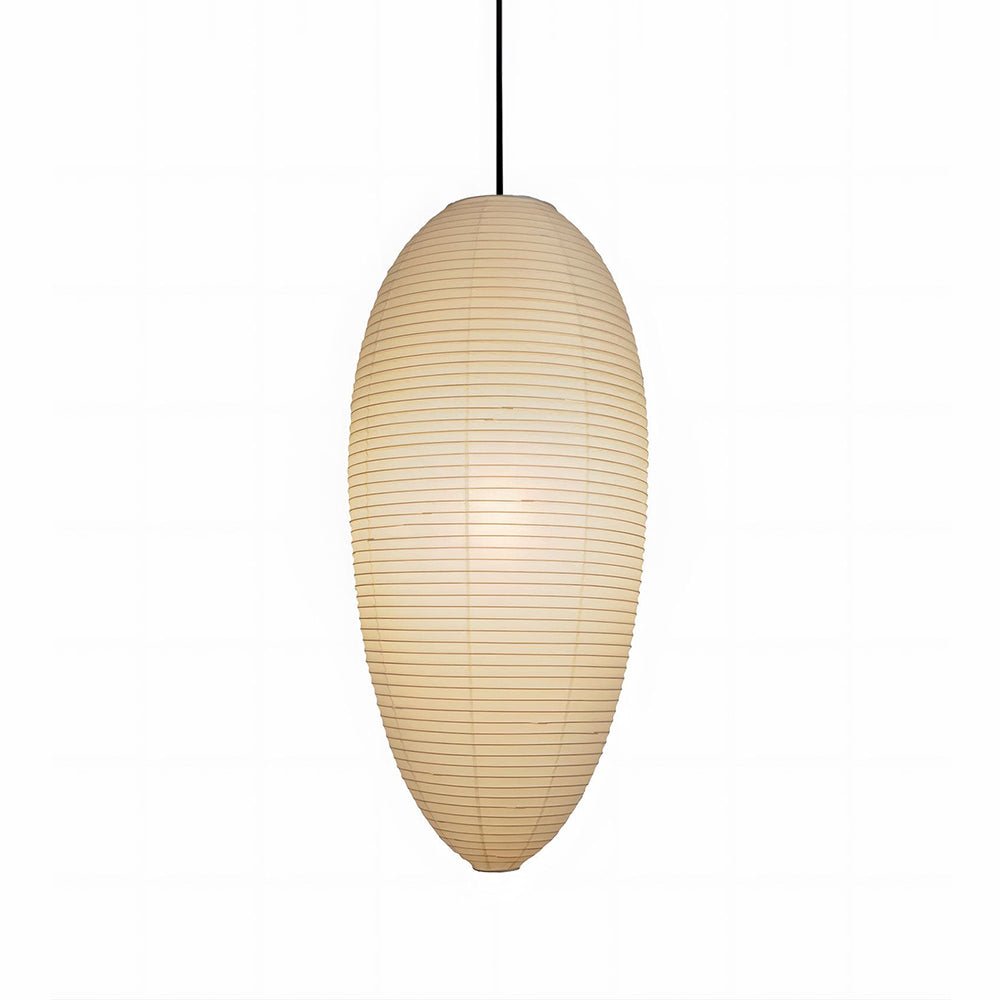 Myraean zeitgenössische minimalistische Wabi-Sabi-Pendelleuchte aus Papier in Kirschbaumoptik