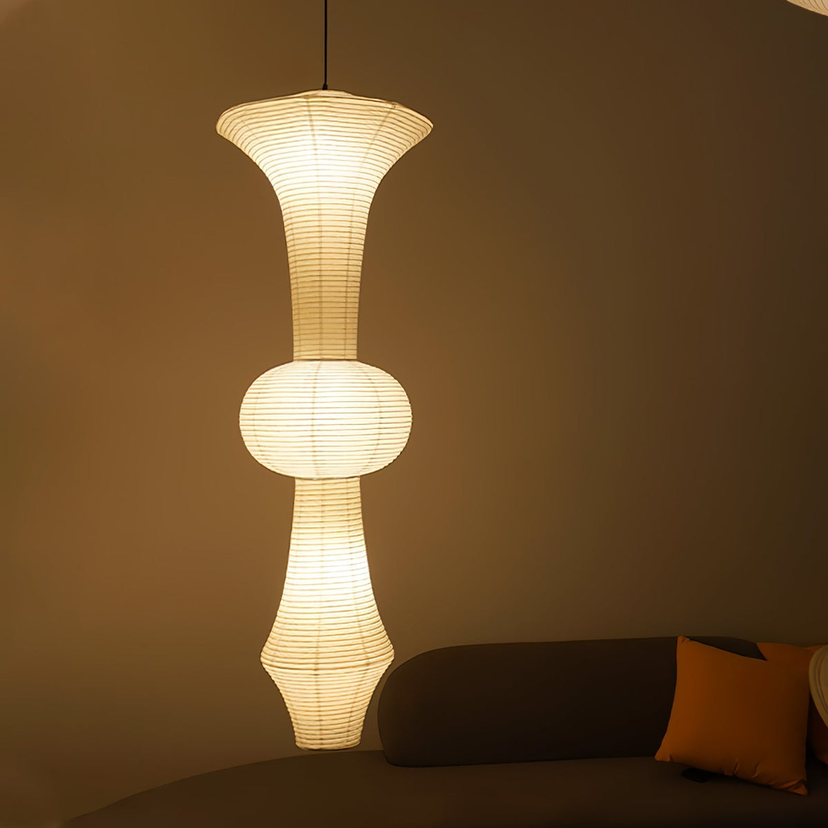 Lunirena Pendelleuchte Washi-Papier E für das Wohnzimmer