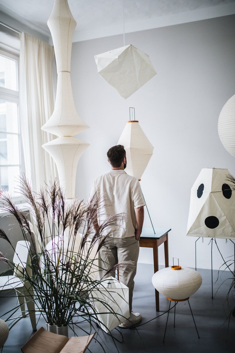 Lunalelia Kunst-Pendelleuchte aus Papier