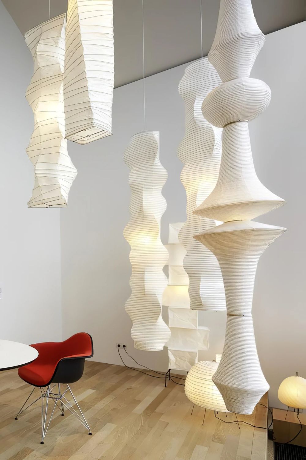 Lunalelia Kunst-Pendelleuchte aus Papier