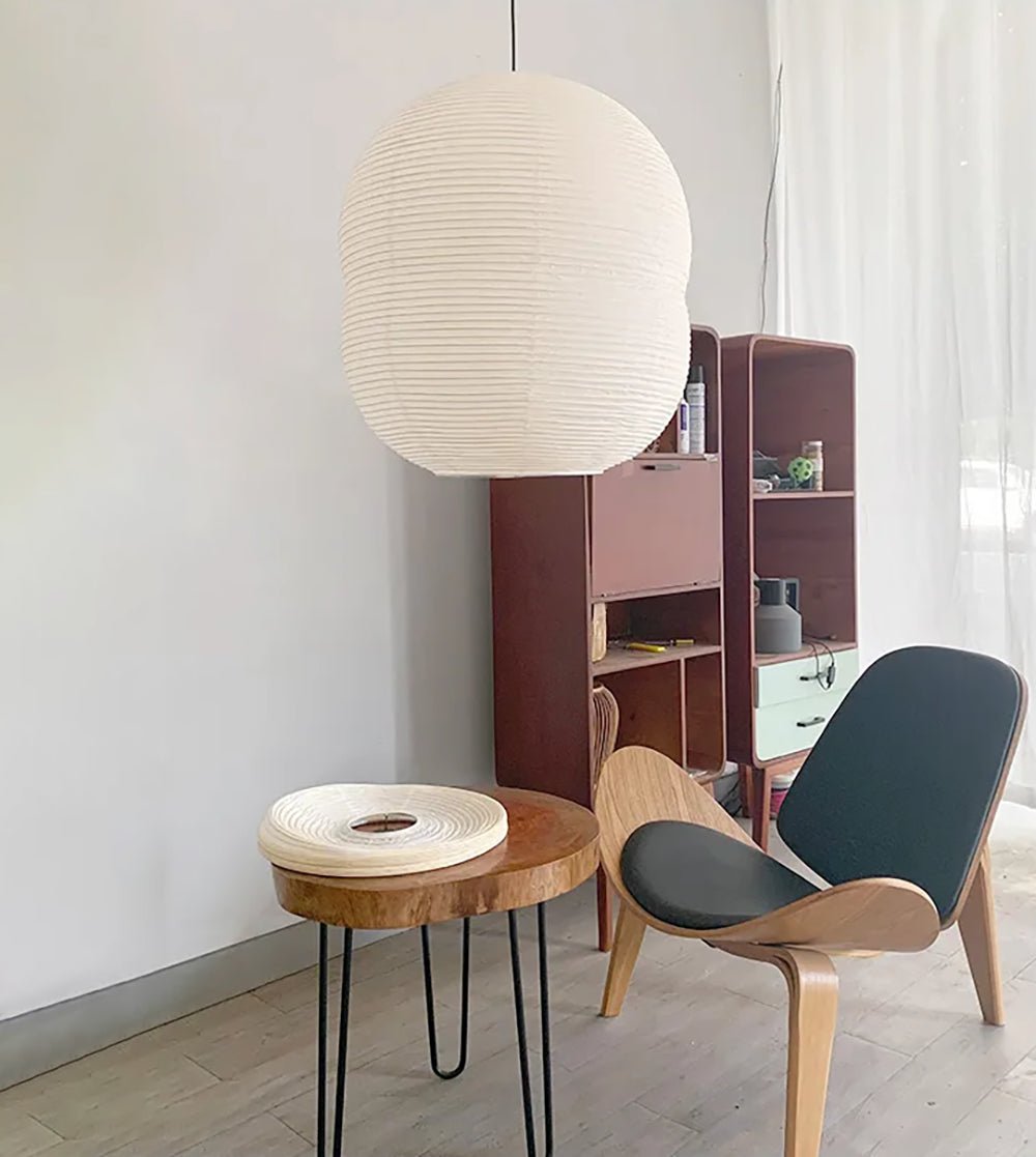Nivelelle Minimalistische Pendelleuchte aus Reispapier