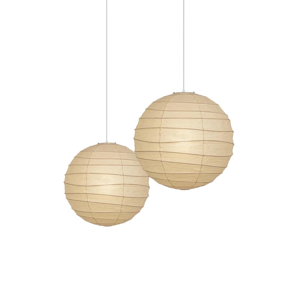Lunalora Papier-Vintage-Pendelleuchte aus Seidenpapier