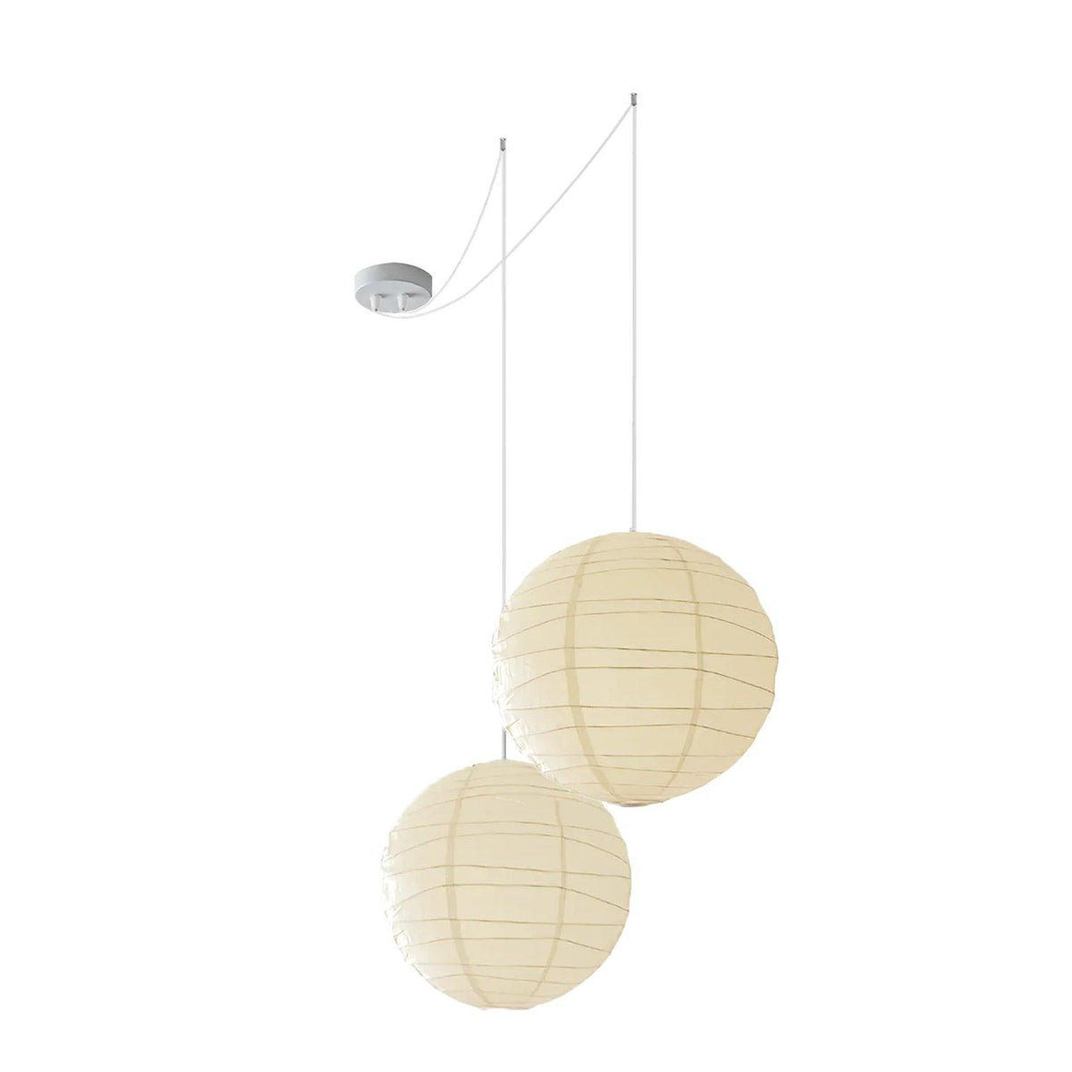 Lunalora Papier-Vintage-Pendelleuchte aus Seidenpapier