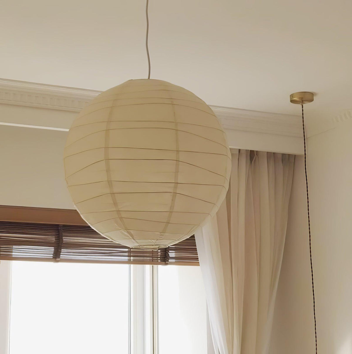 Lunalora Papier-Vintage-Pendelleuchte aus Seidenpapier