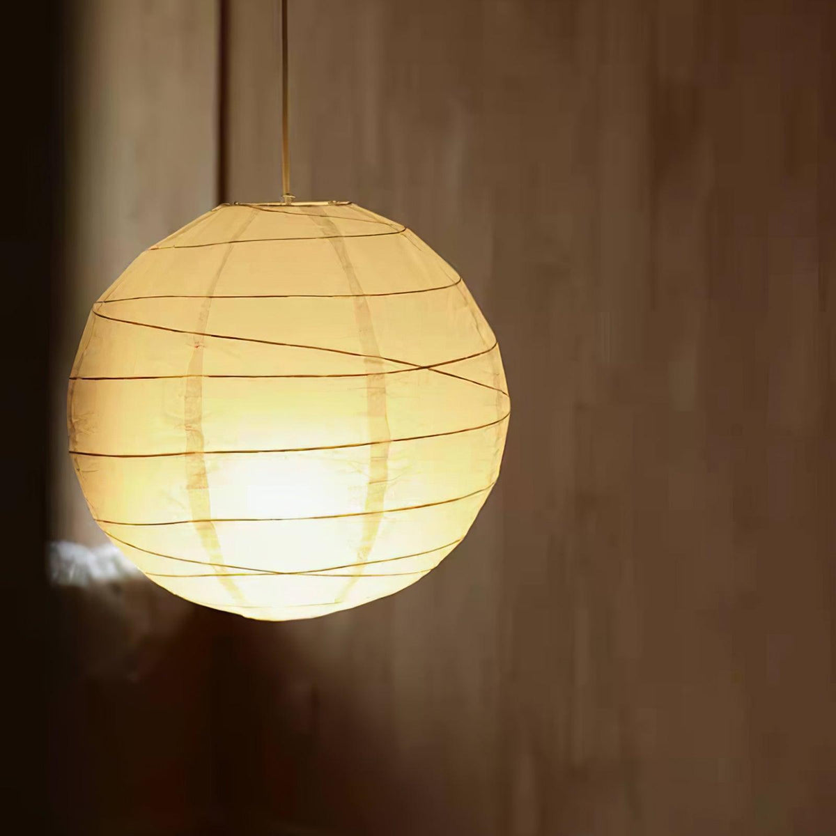Lunalora Papier-Vintage-Pendelleuchte aus Seidenpapier
