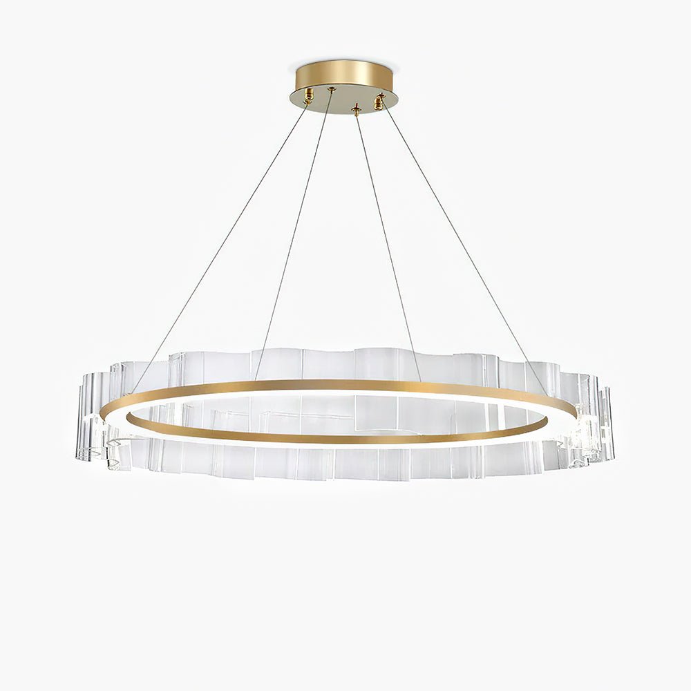 Acoustic Kronleuchter Postmodern Luxus Wasserwelle Glas