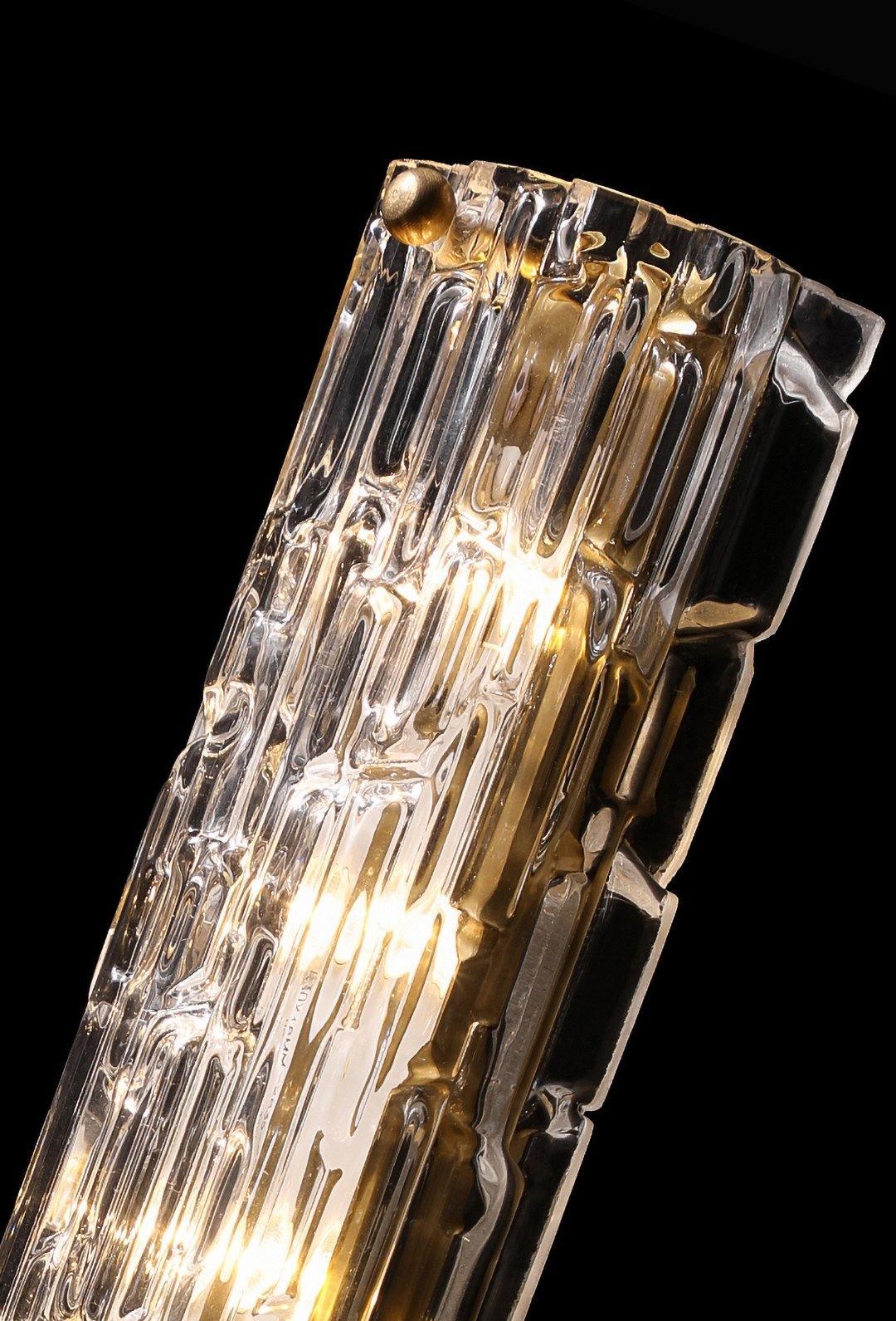 Bexley Messing-Glas Glam-Wandleuchte für Wohnzimmer | Cielum