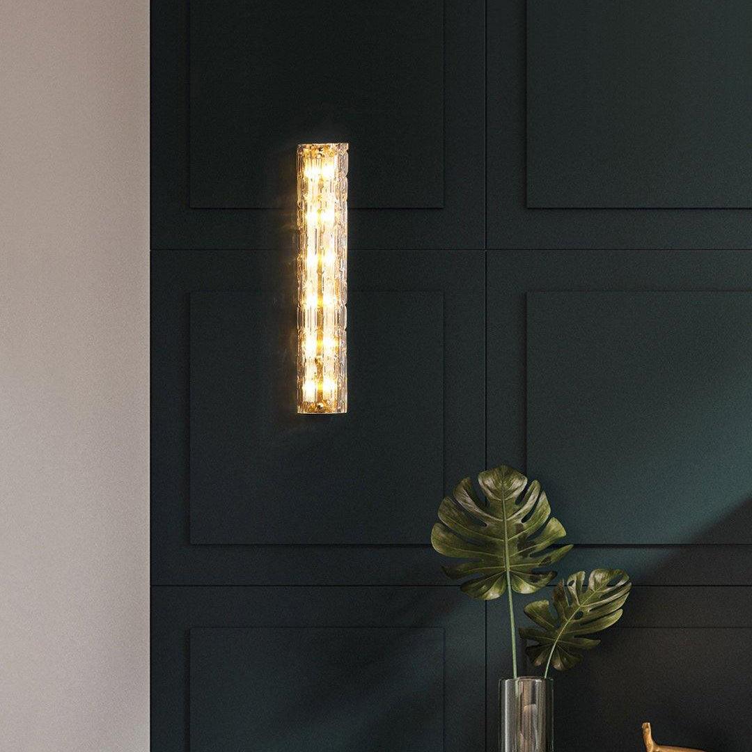 Bexley Messing-Glas Glam-Wandleuchte für Wohnzimmer | Cielum
