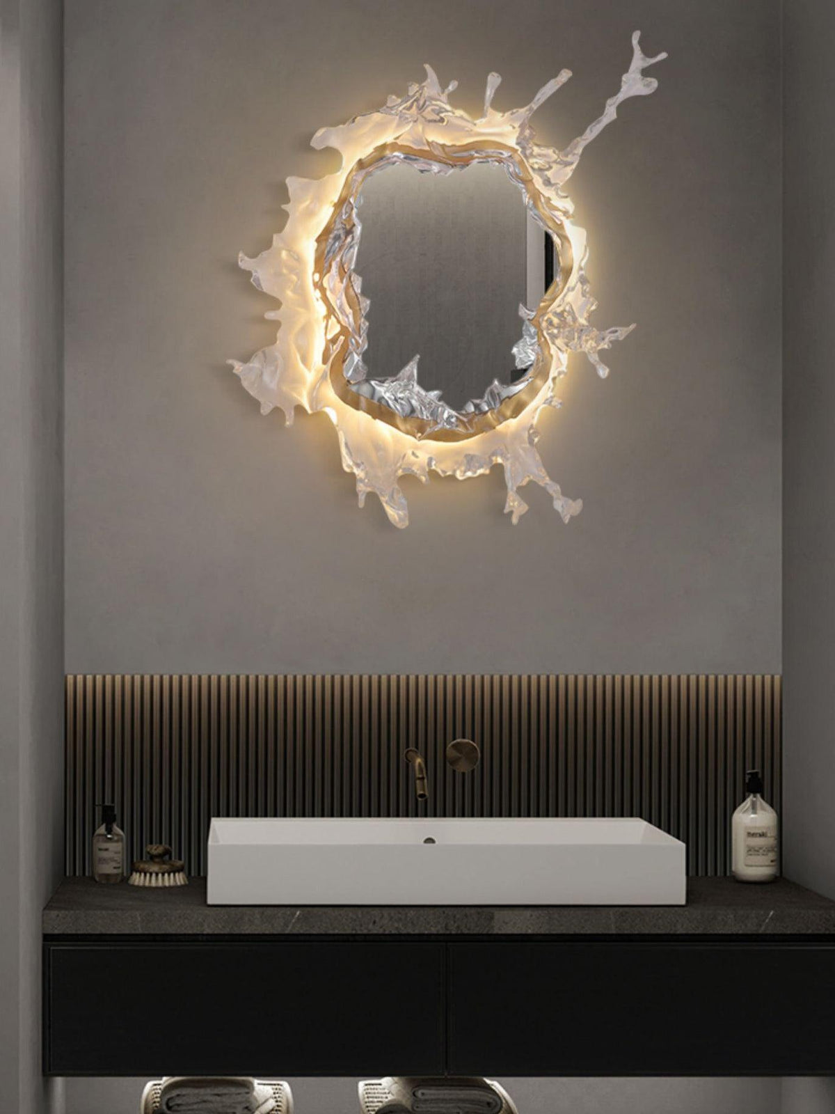 Ithox moderne Wandleuchte mit Spiegel