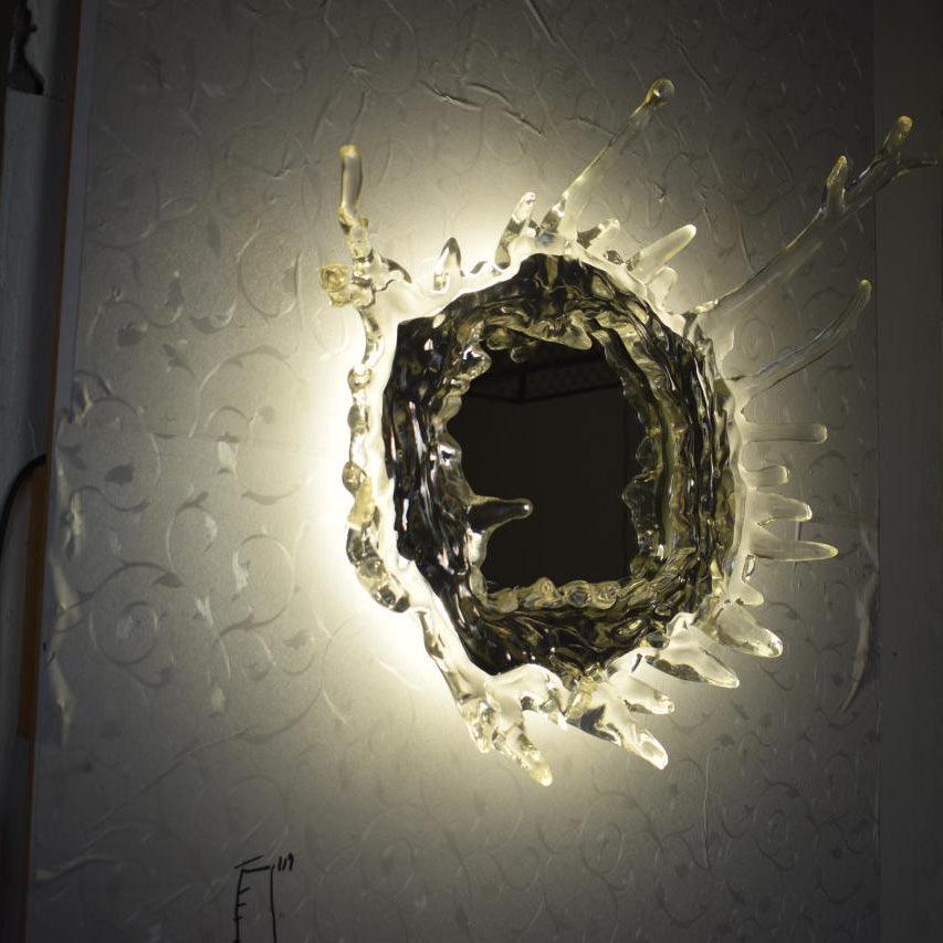 Ithox moderne Wandleuchte mit Spiegel