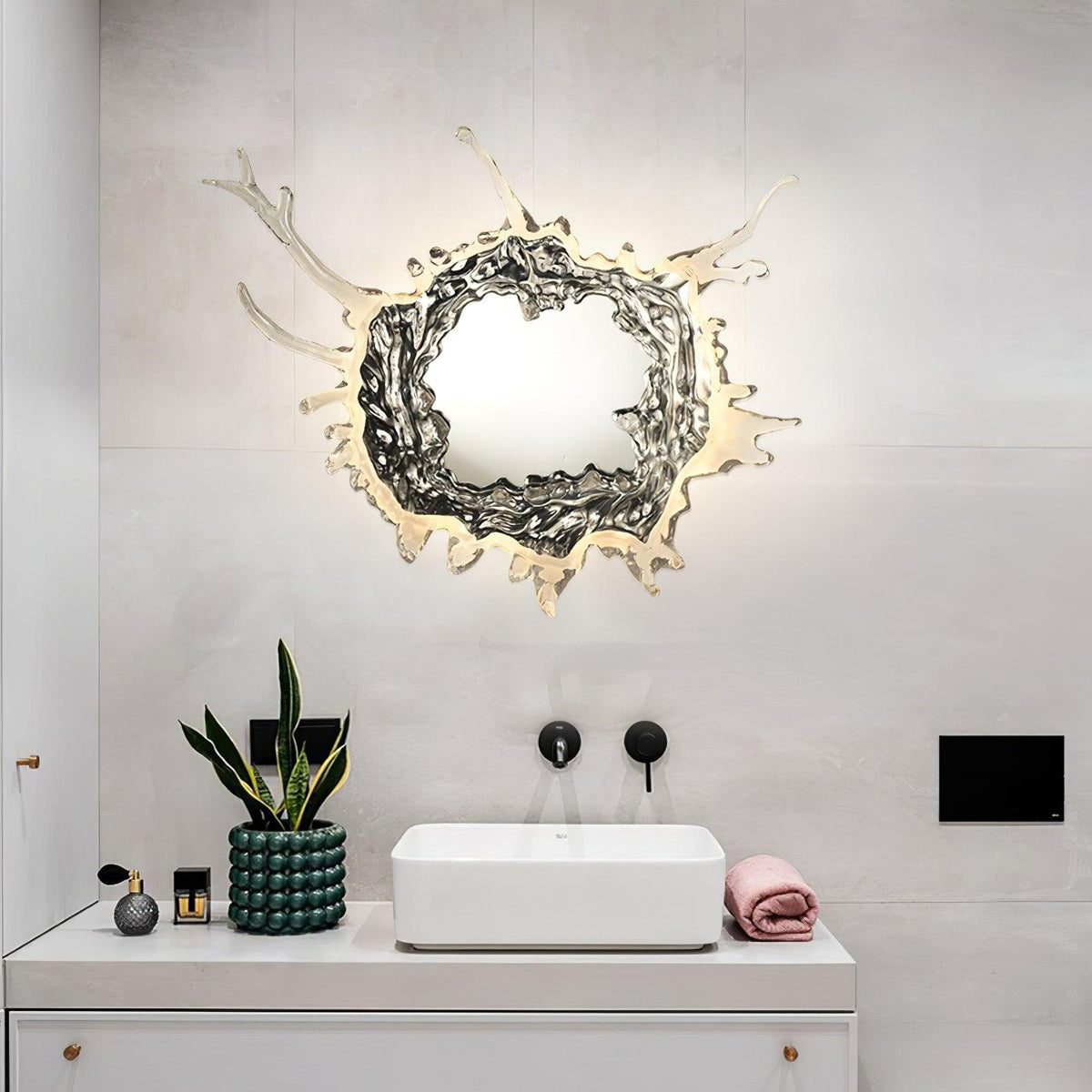 Ithox moderne Wandleuchte mit Spiegel