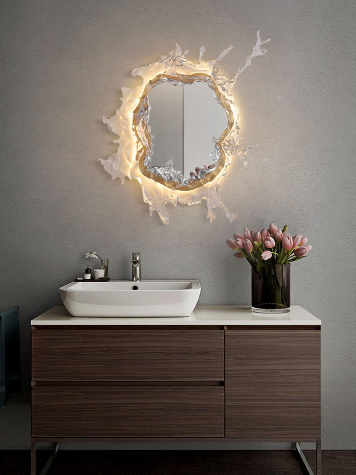Ithox moderne Wandleuchte mit Spiegel
