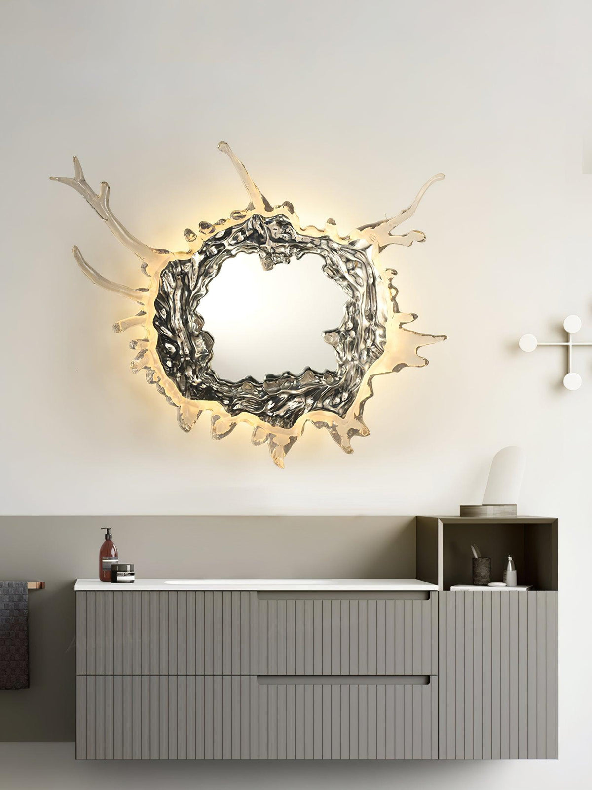 Ithox moderne Wandleuchte mit Spiegel