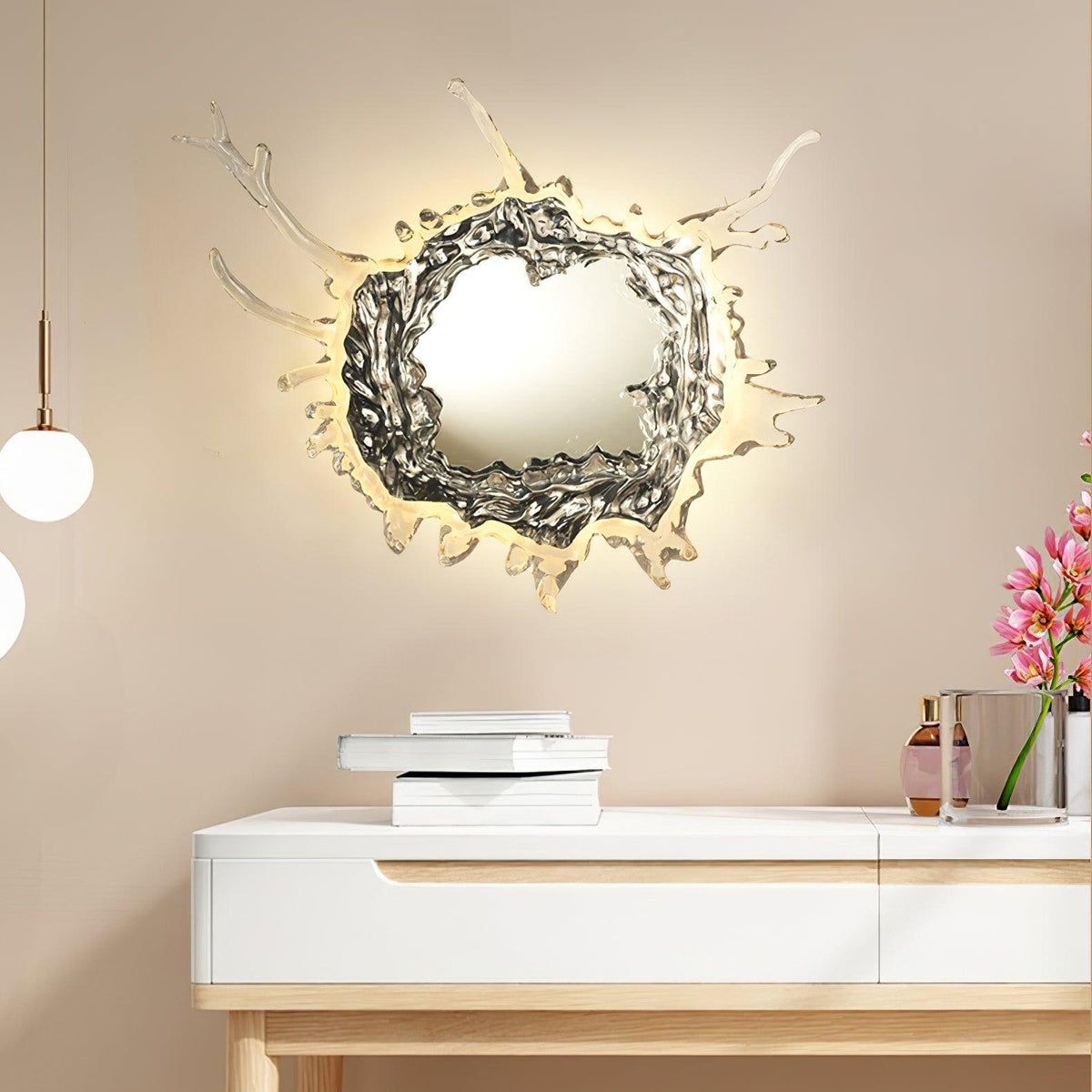 Ithox moderne Wandleuchte mit Spiegel
