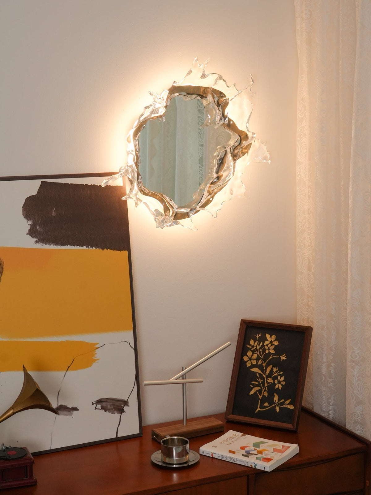 Ithox moderne Wandleuchte mit Spiegel