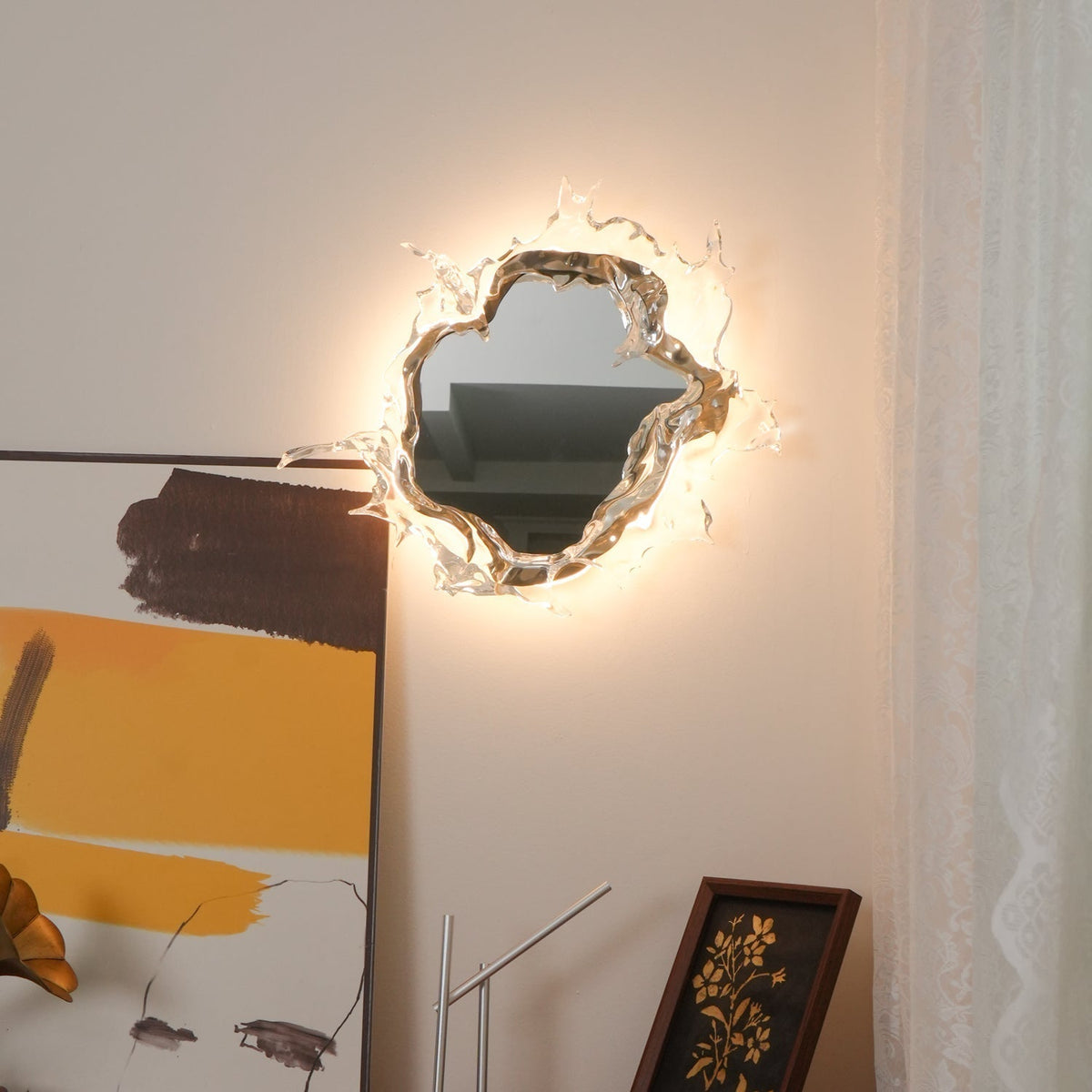 Ithox moderne Wandleuchte mit Spiegel