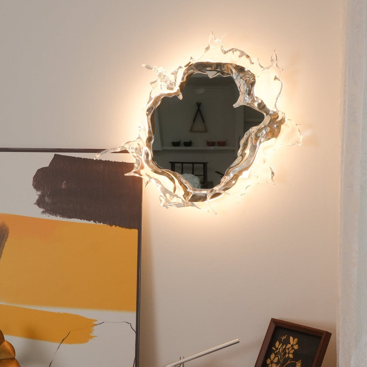 Ithox moderne Wandleuchte mit Spiegel