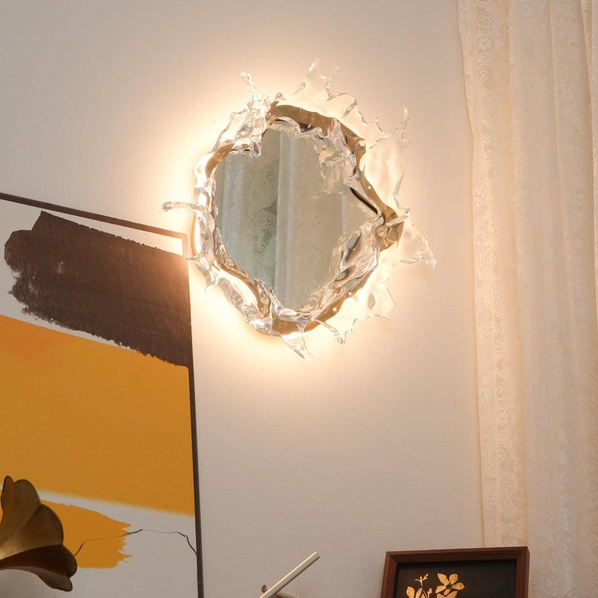 Ithox moderne Wandleuchte mit Spiegel