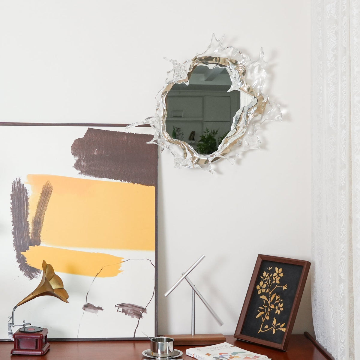 Ithox moderne Wandleuchte mit Spiegel