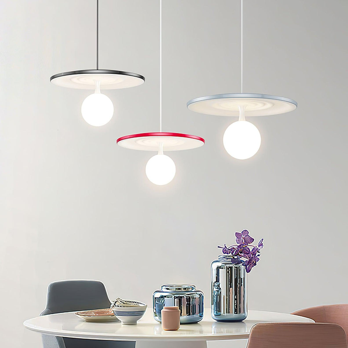 Leila Minimalistische Pendelleuchte Grau