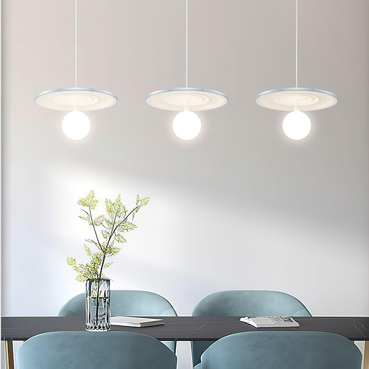 Leila Minimalistische Pendelleuchte Grau