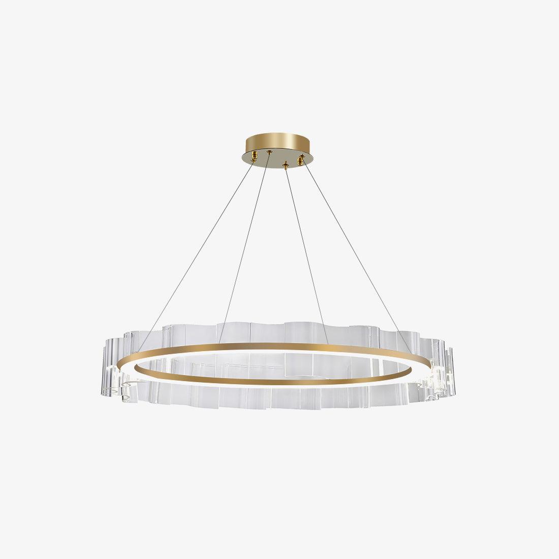 Acoustic Kronleuchter Postmodern Luxus Wasserwelle Glas