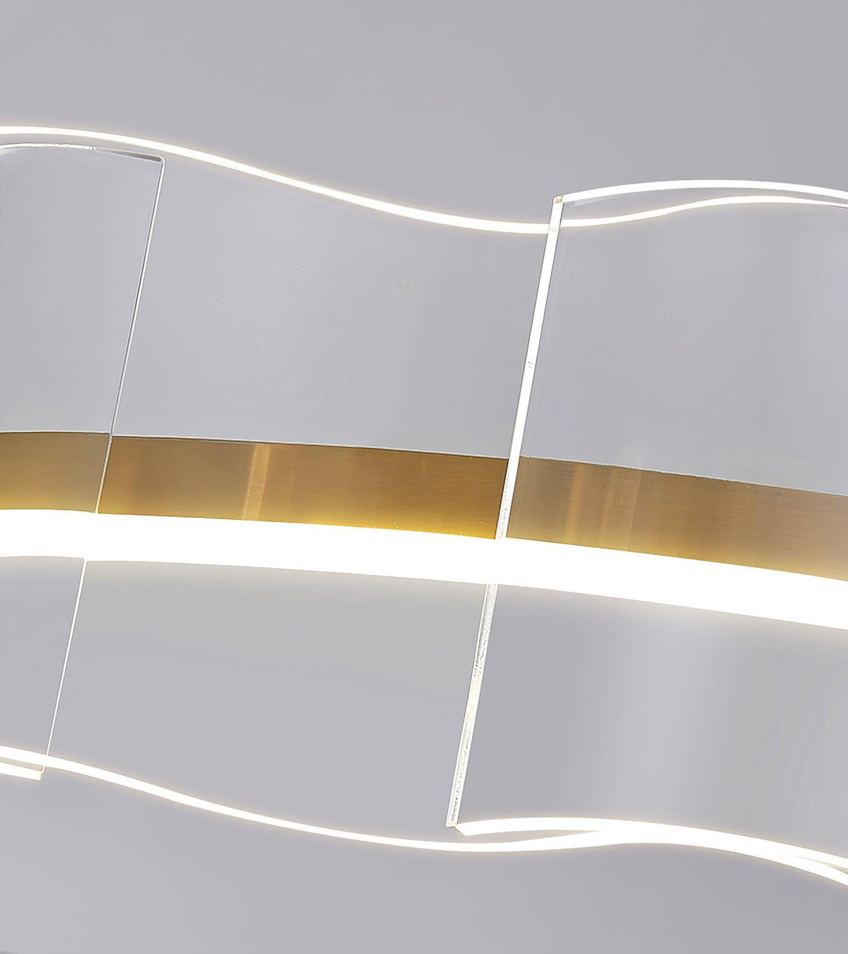 Acoustic Kronleuchter Postmodern Luxus Wasserwelle Glas