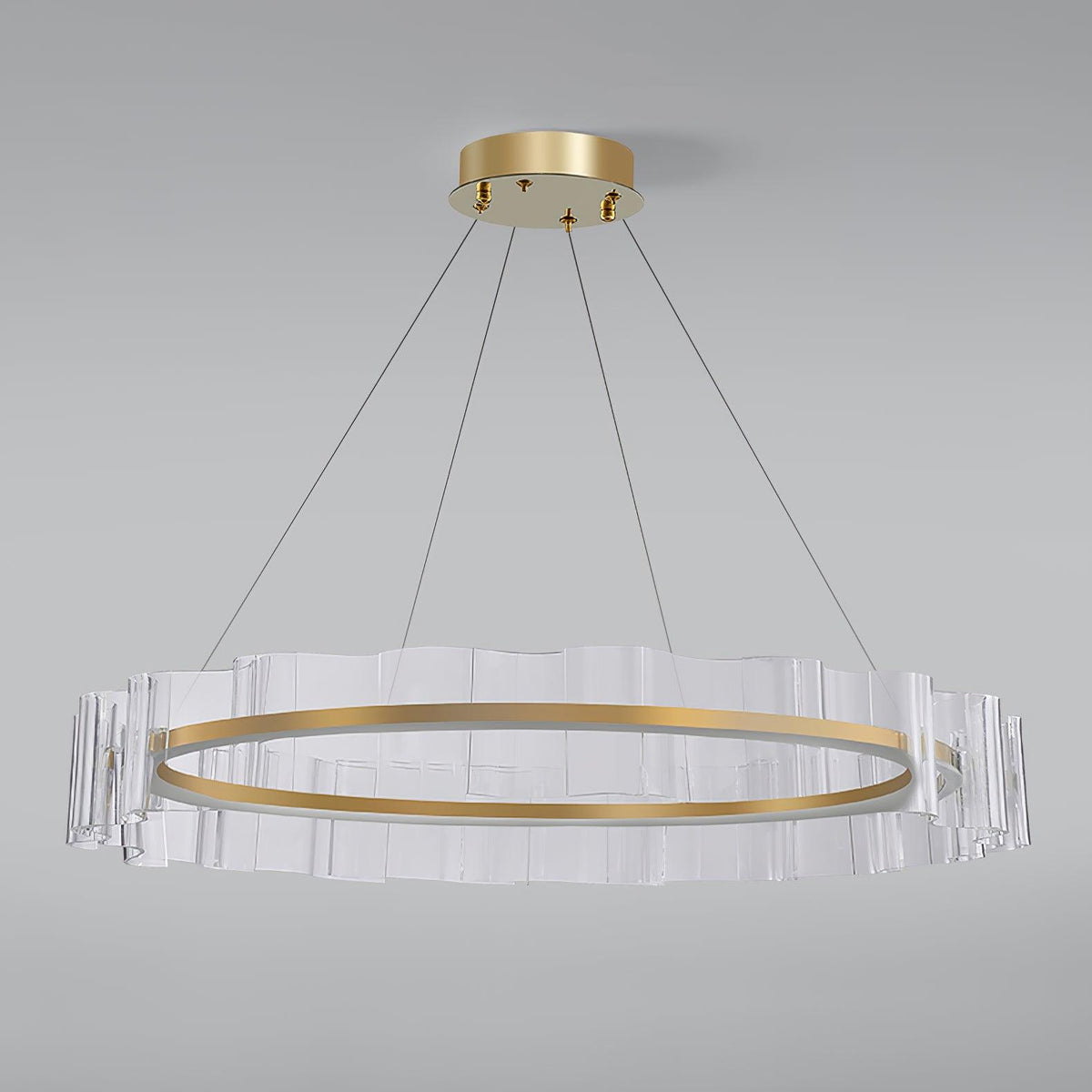 Acoustic Kronleuchter Postmodern Luxus Wasserwelle Glas