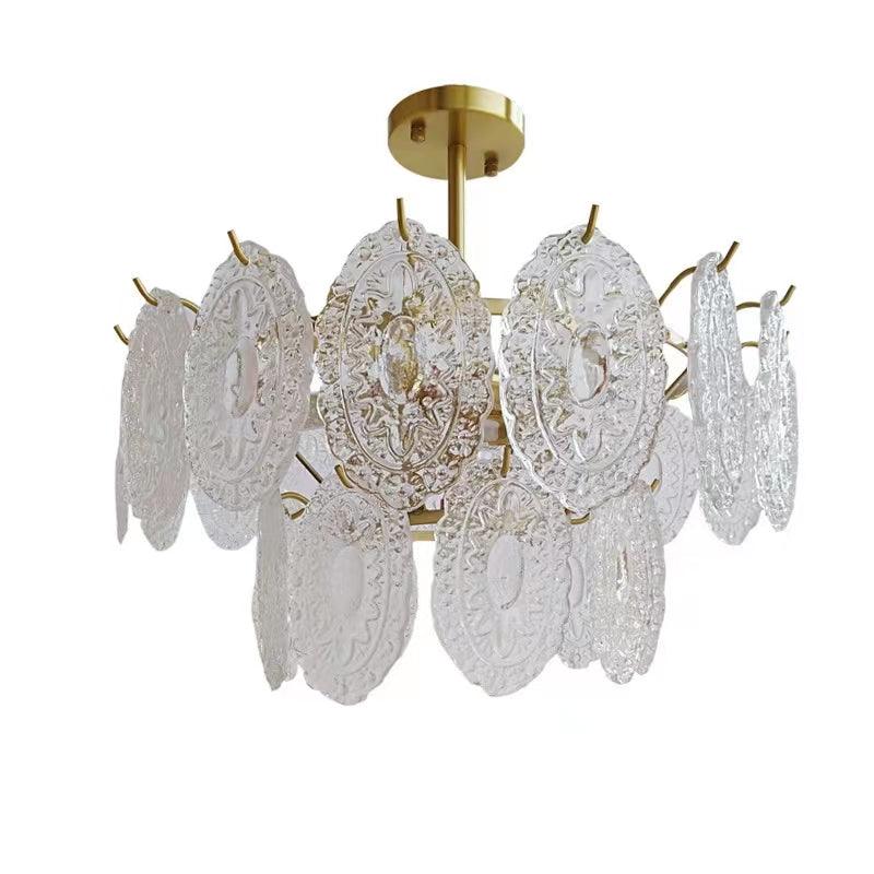 Dallion Kronleuchter Wellenglas Schmiedeeisen Elegant