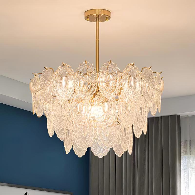 Orieleon Kronleuchter Wave Pearl Gold moderne