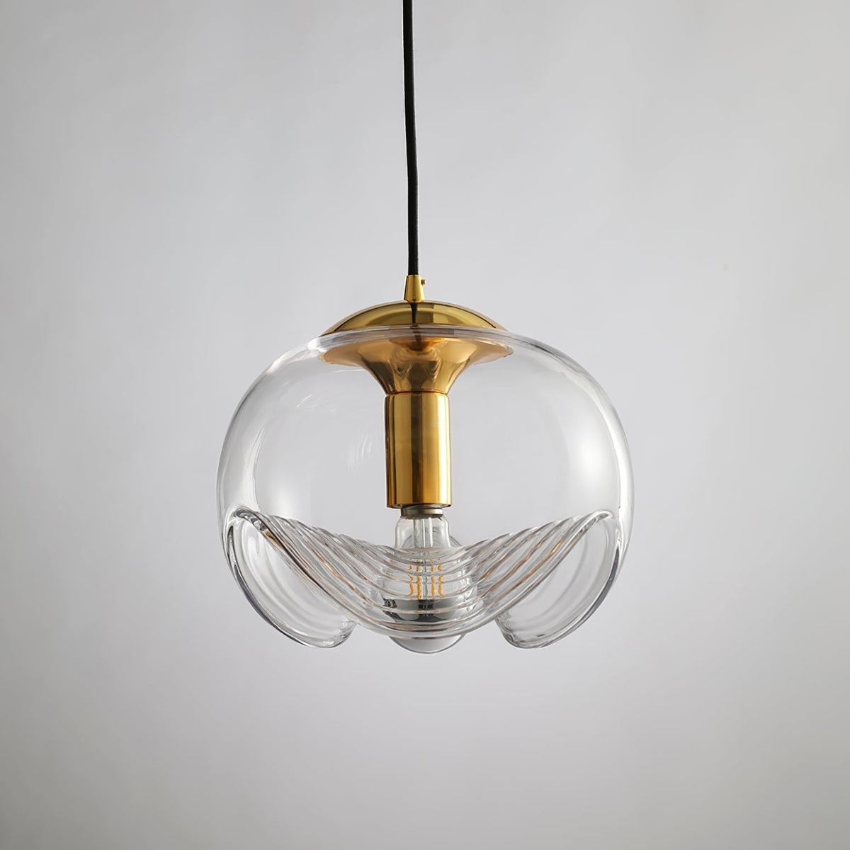 Valentina Modern Welle Metall Glas Pendelleuchte Schlafzimmer