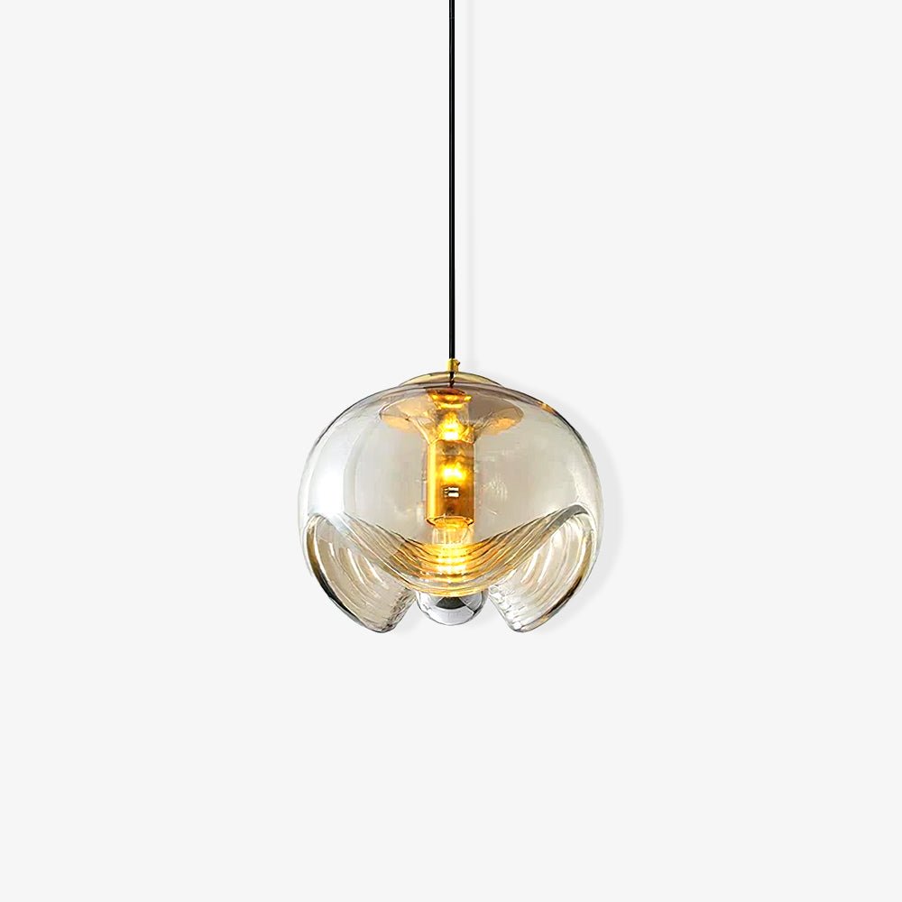 Willa Pendelleuchte Glas Wellenform Mid-Century-Vintage