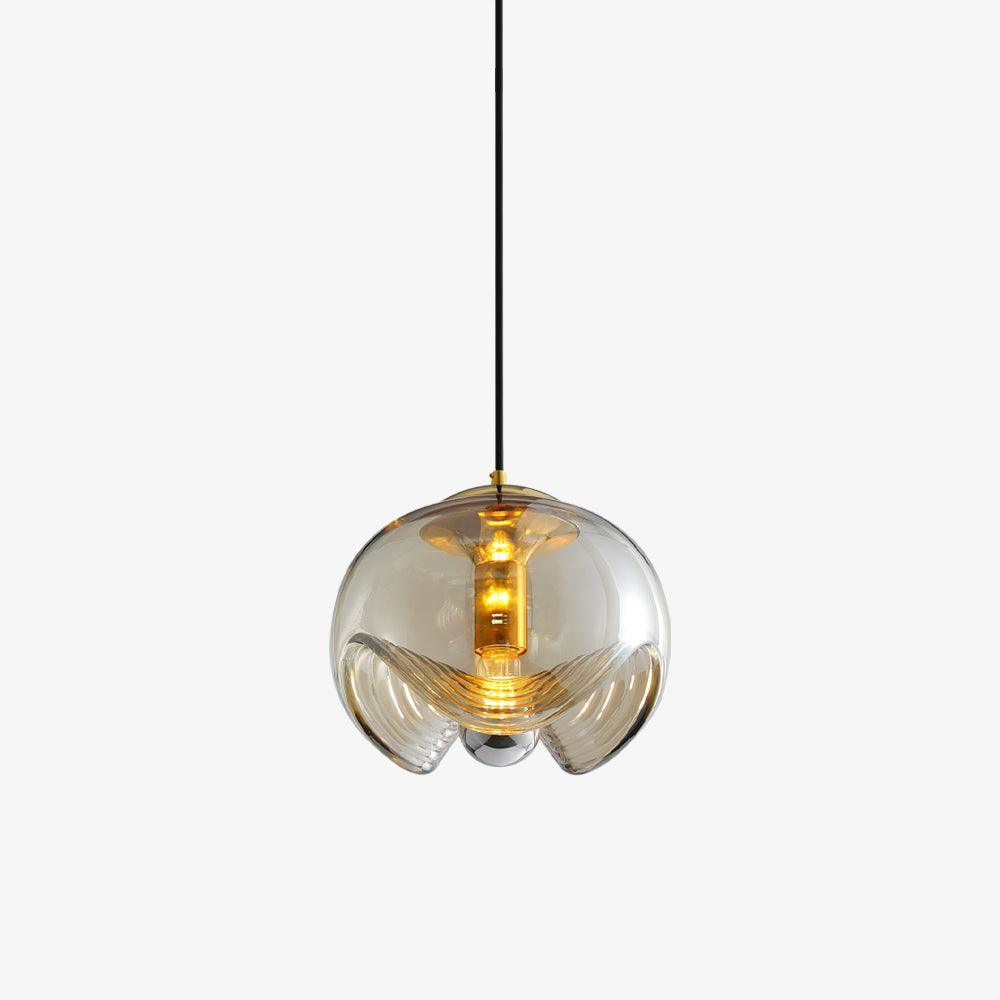 Willa Pendelleuchte Glas Wellenform Mid-Century-Vintage