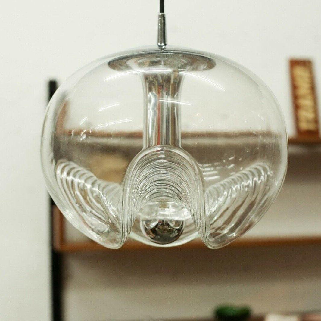 Willa Pendelleuchte Glas Wellenform Mid-Century-Vintage