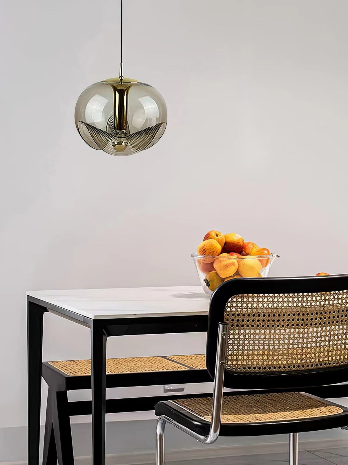 Willa Pendelleuchte Glas Wellenform Mid-Century-Vintage