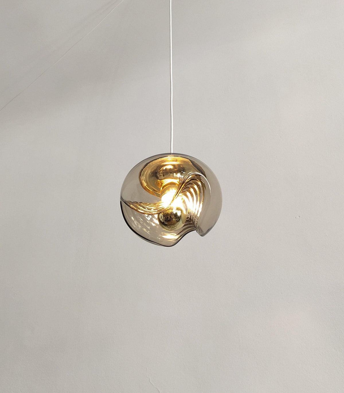 Willa Pendelleuchte Glas Wellenform Mid-Century-Vintage