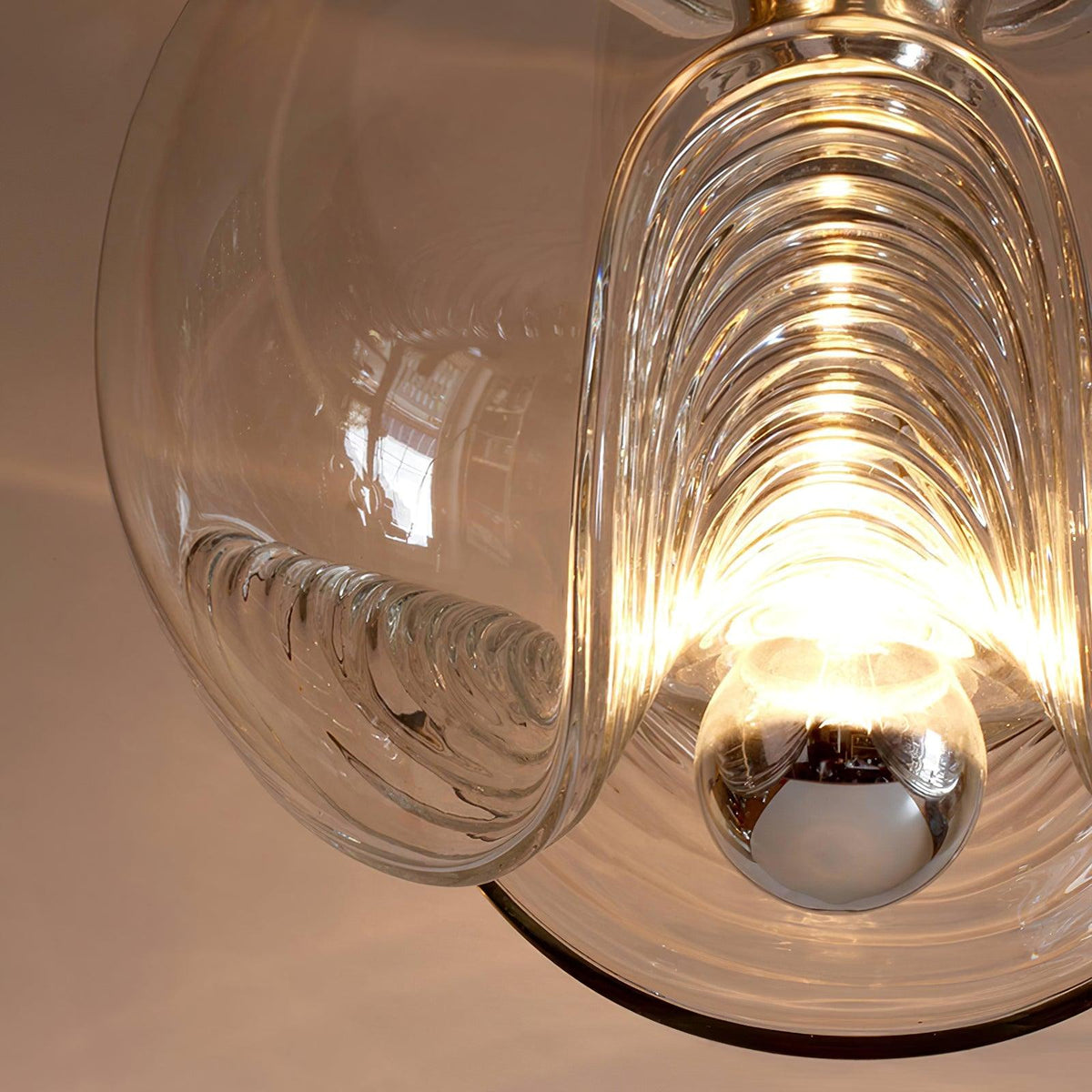 Willa Pendelleuchte Glas Wellenform Mid-Century-Vintage