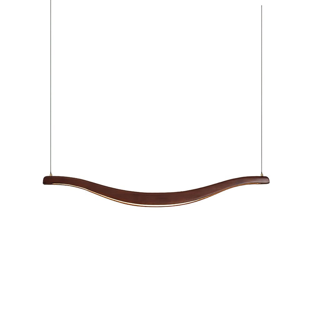 Elvuaria Kronleuchter aus Holz mit wellenförmigem Design