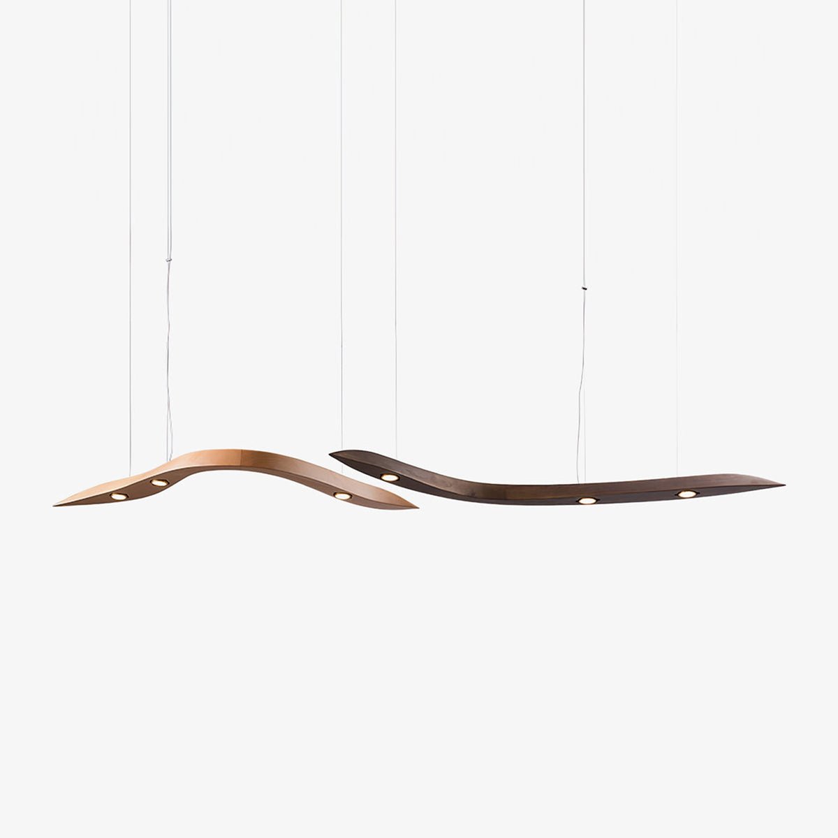Queral Flow Minimalistische Pendelleuchte aus Holz
