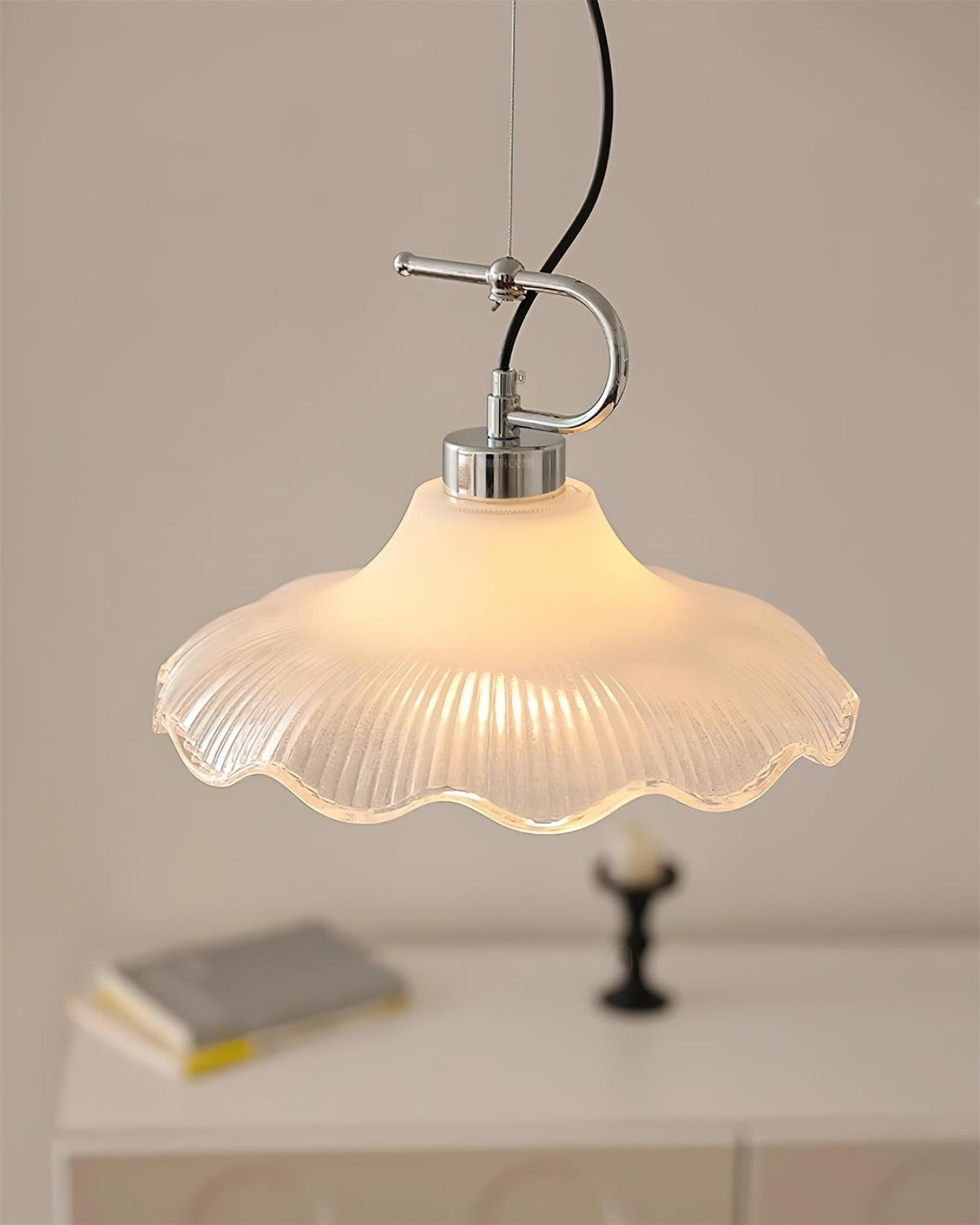 Vitrina Pendelleuchte Gelb Wellig Rüschen Vintage Esszimmer Küche | Cielum