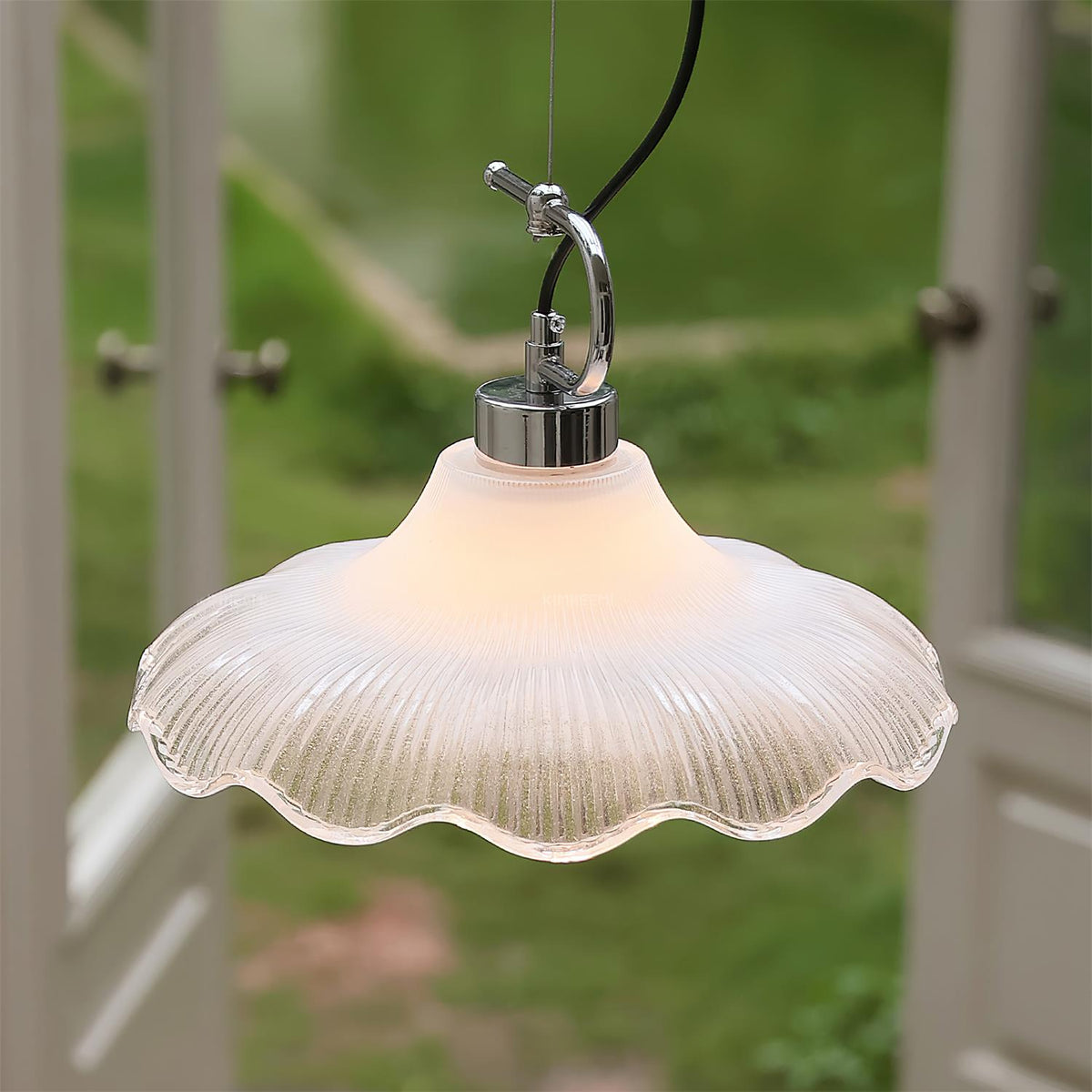 Vitrina Pendelleuchte Gelb Wellig Rüschen Vintage Esszimmer Küche | Cielum