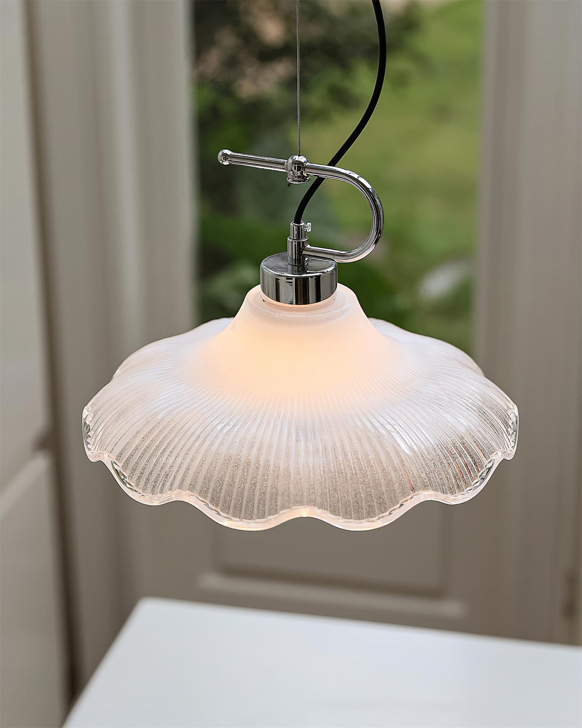 Vitrina Pendelleuchte Gelb Wellig Rüschen Vintage Esszimmer Küche | Cielum