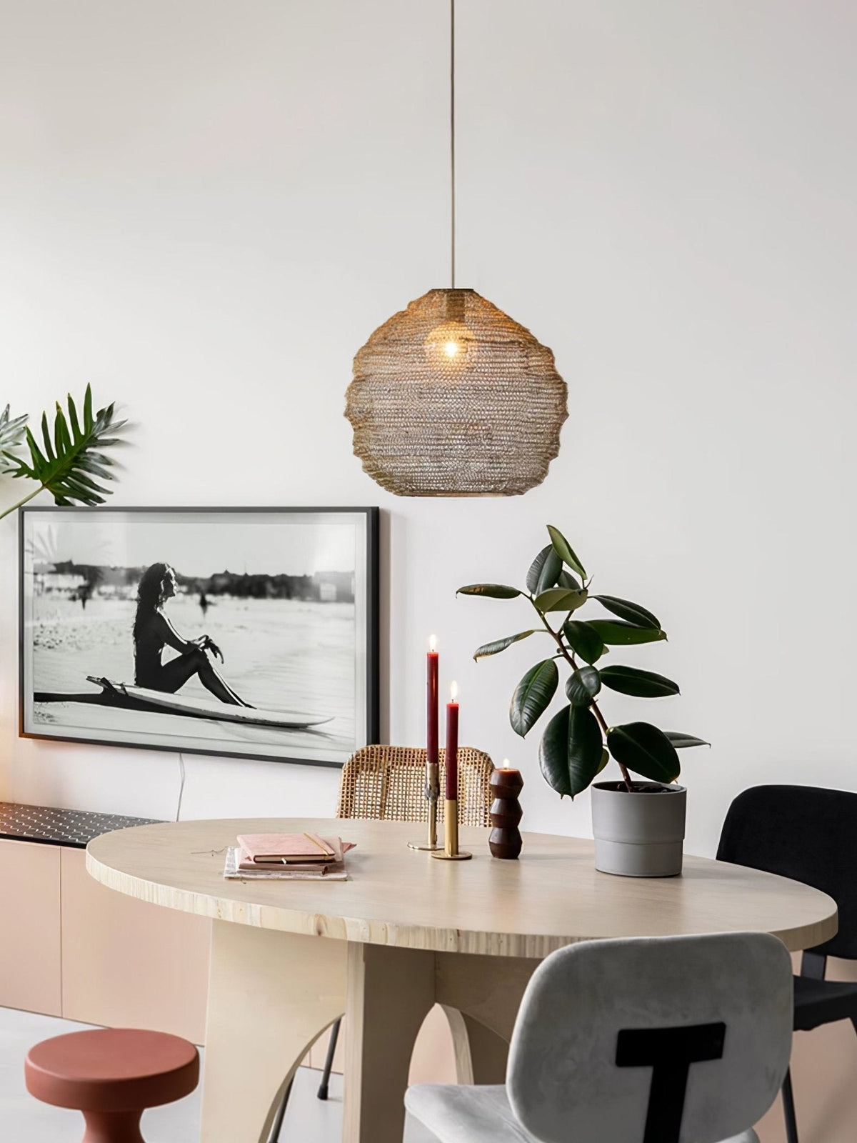 Vae Industrielle Pendelleuchte aus Drahtgitter